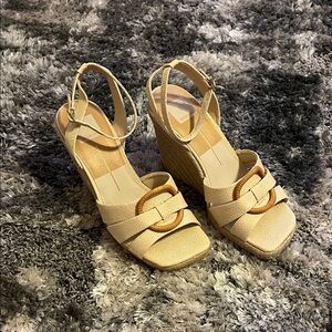 Dolce Vita Cream Wedge Sandals
